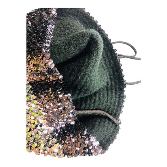 2492 Women's Sz Large Super Stretchy Sequin All Over Sleeveless Top - Picture 3 of 4